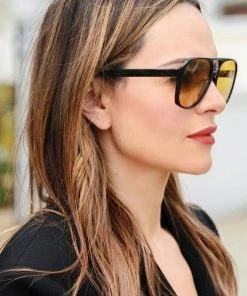 Trendy & Unique Vintage Style It Girl Bold Frame Aviator Sunglasses - Coffee What's New
