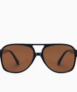 Trendy & Unique Vintage Style It Girl Bold Frame Aviator Sunglasses - Coffee What's New