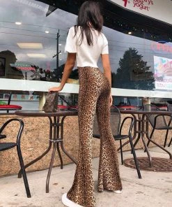 Trendy & Unique What's New Wild Style Animal Printed High Waist Skinny Flare Pants - Leopard